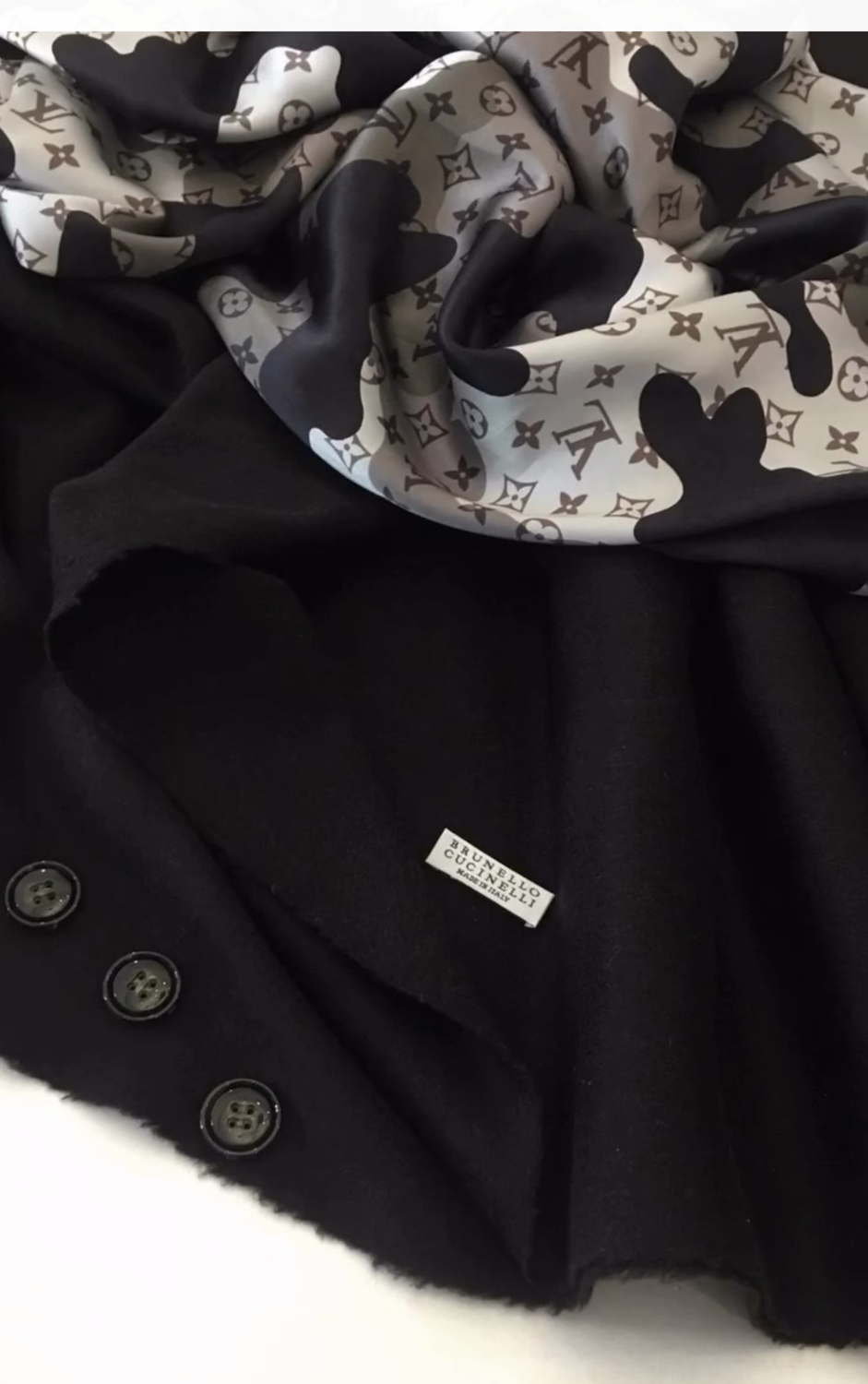 Шелк Костюмный кашемир Bruneli Cucinelli Шелк Костюмный кашемир Bruneli Cucinelli